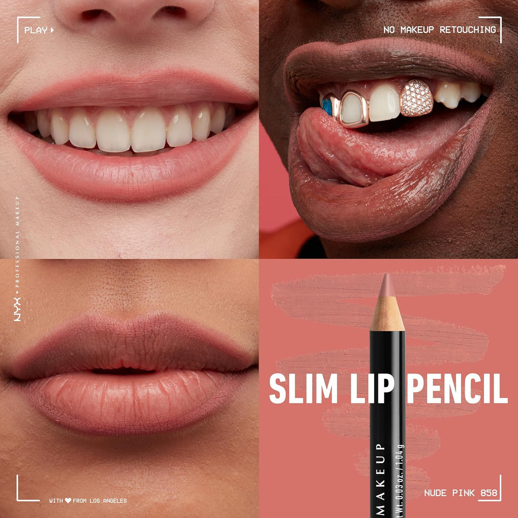 PROFESSIONAL MAKEUP Slim Lip Pencil 2-Pack - Nude Pink & Hot Red